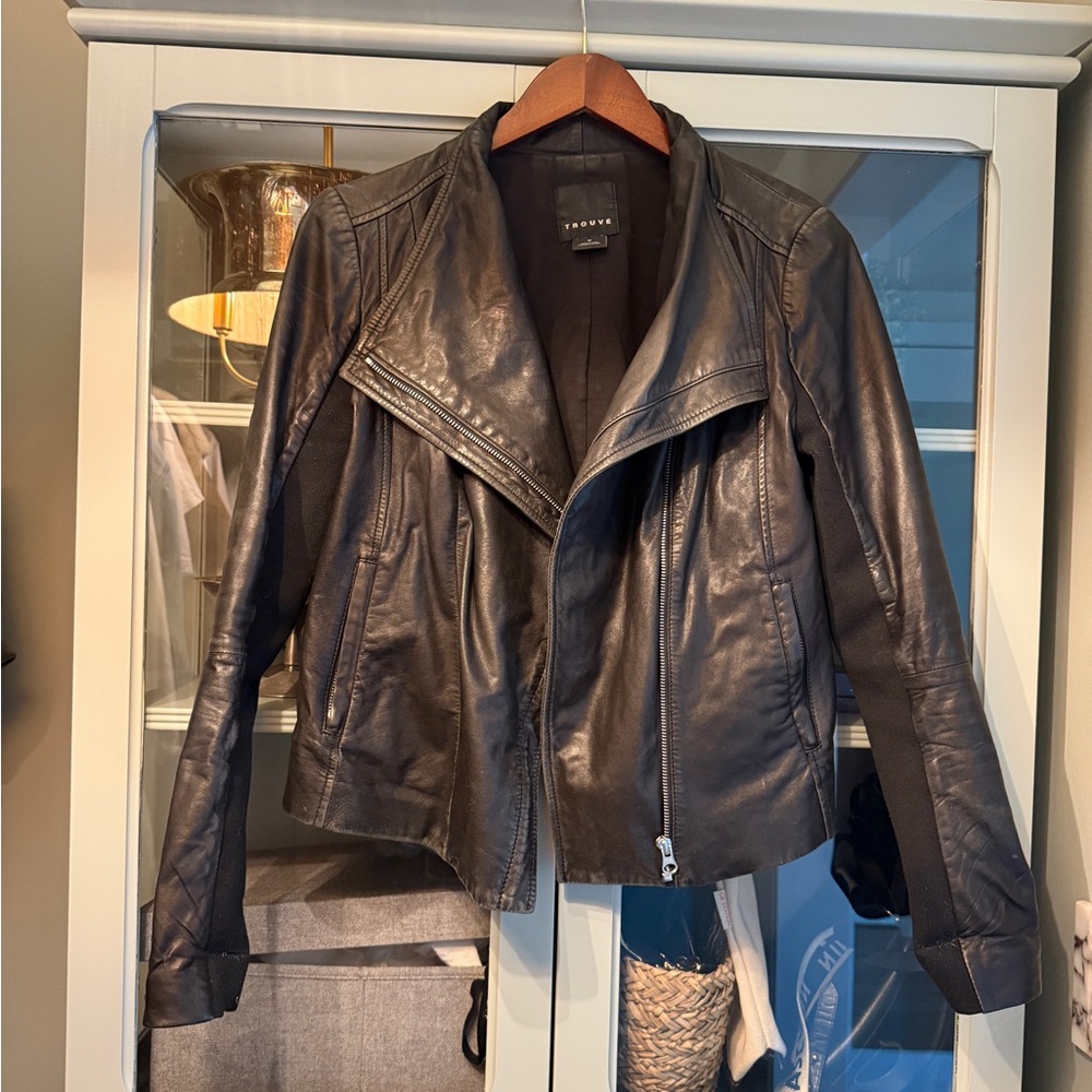 Trouve Black Leather Jacket